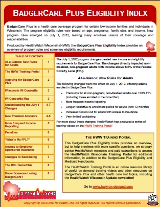 Badgercare Eligibility Chart